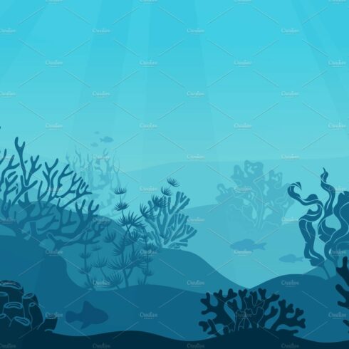 Underwater seascape. Seafloor cover image.