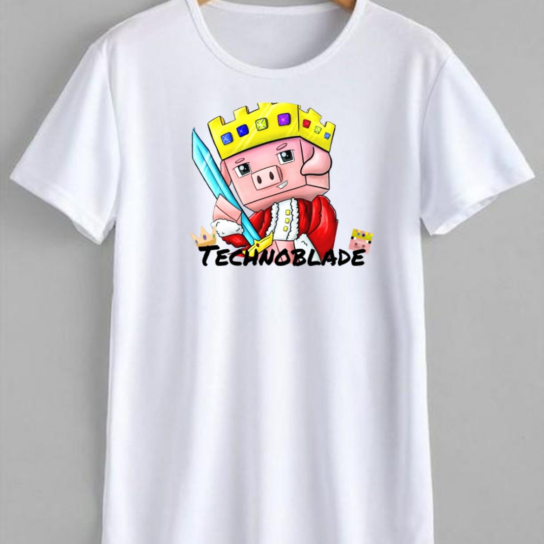 Technoblade's minecraft character Tshirt print design - MasterBundles