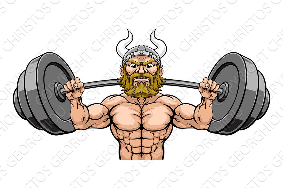 Viking Weight Lifting Mascot Muscle cover image.