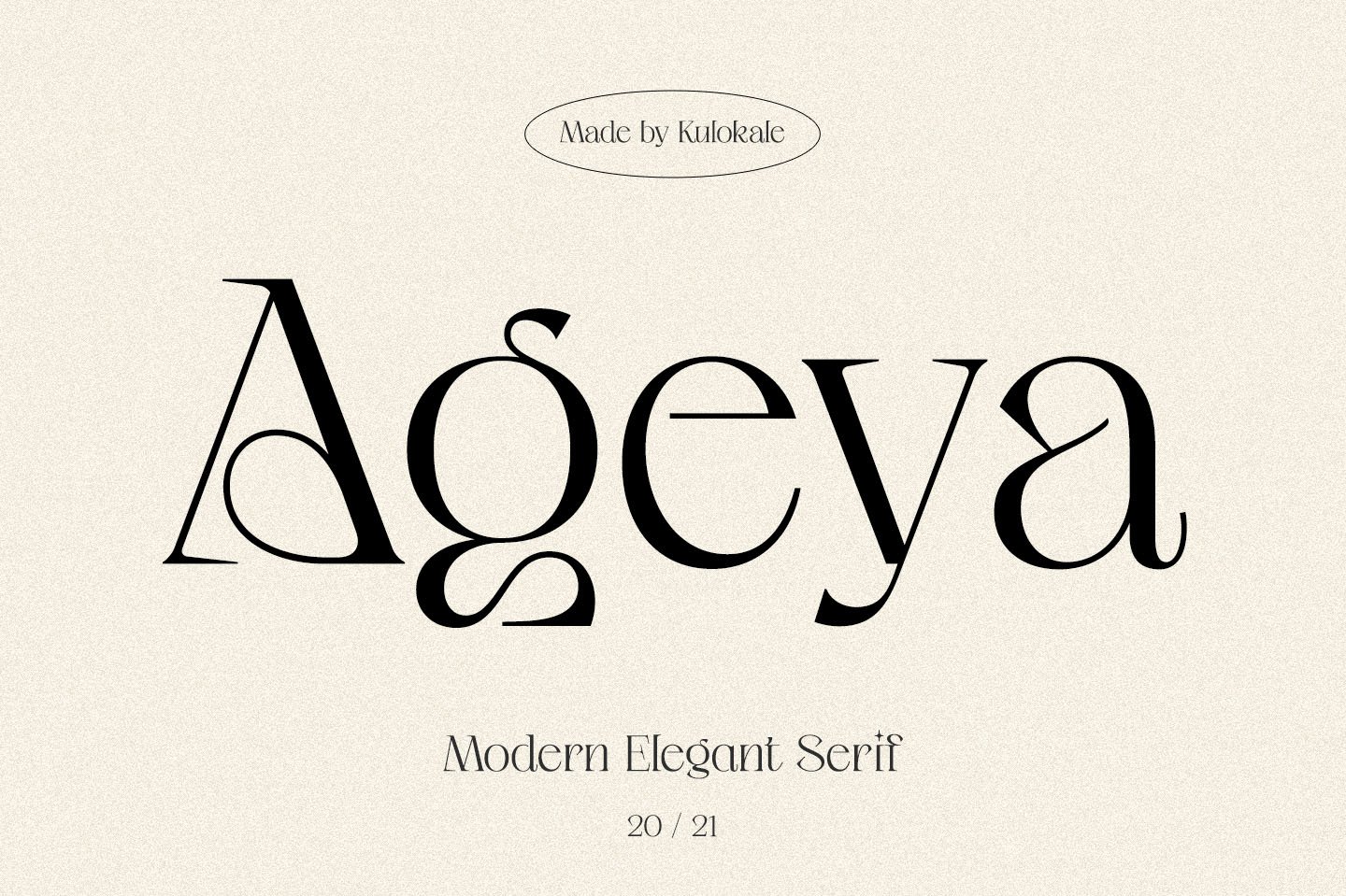 Ageya - Modern Elegant Serif Font cover image.