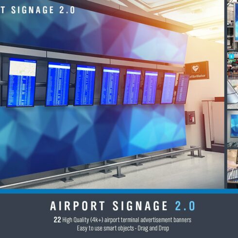 Airport Signage 2.0 - 22psd files cover image.