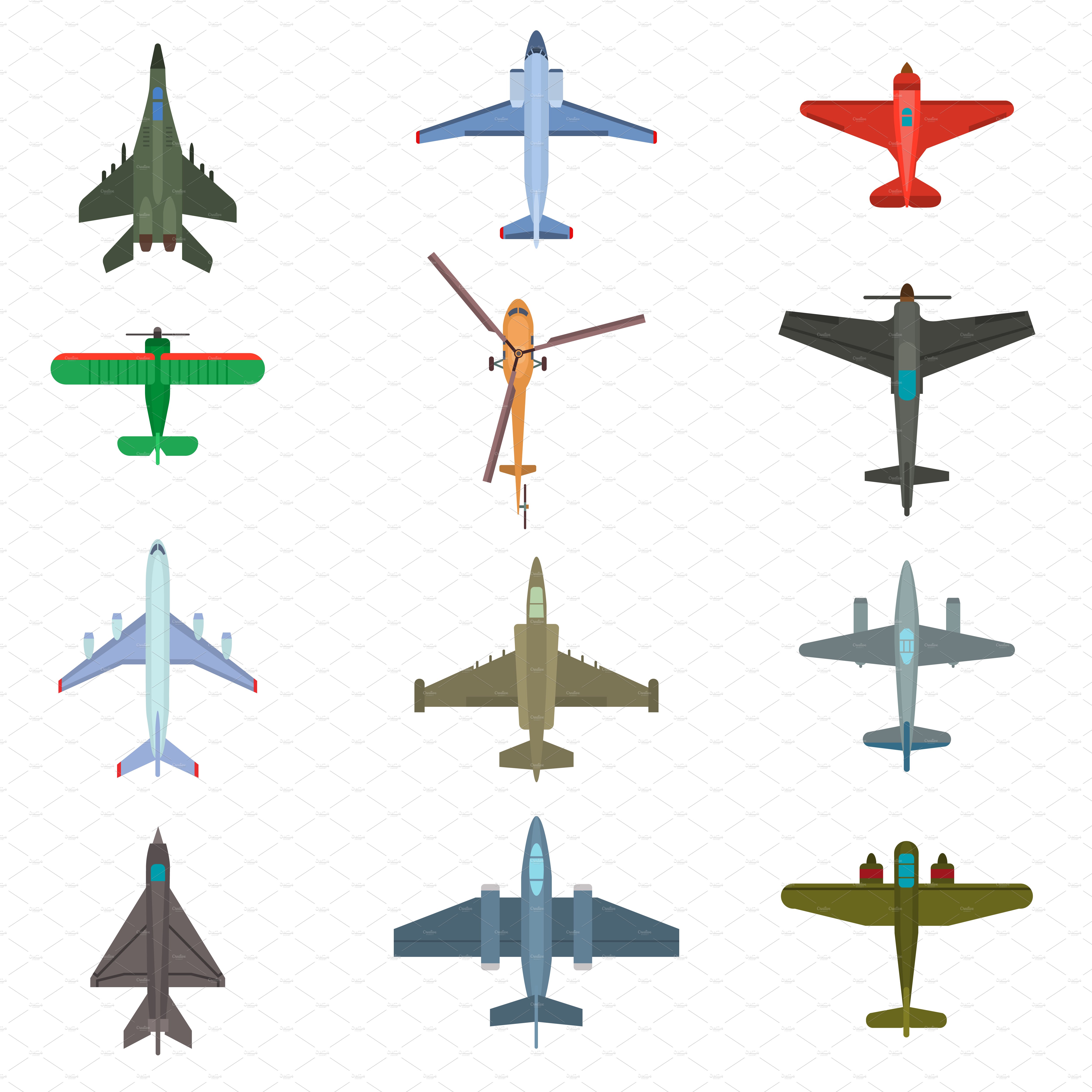 Color airplanes and helicopters cover image.