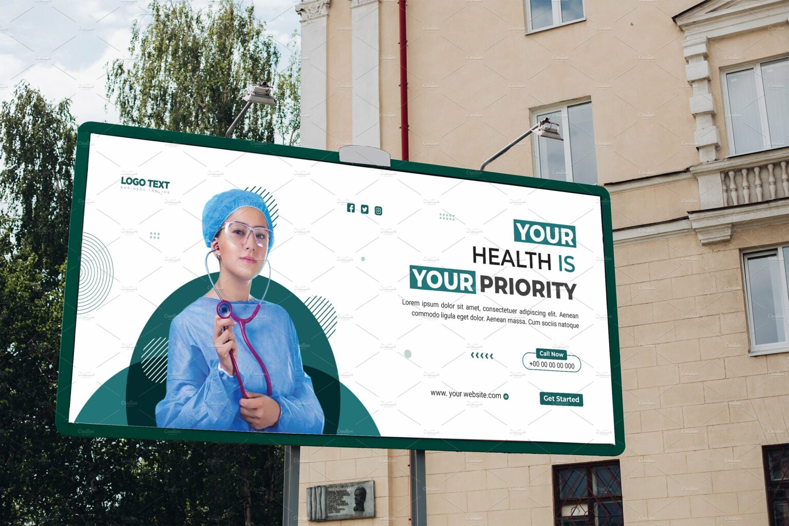 Medical Health Care Billboard Design Masterbundles