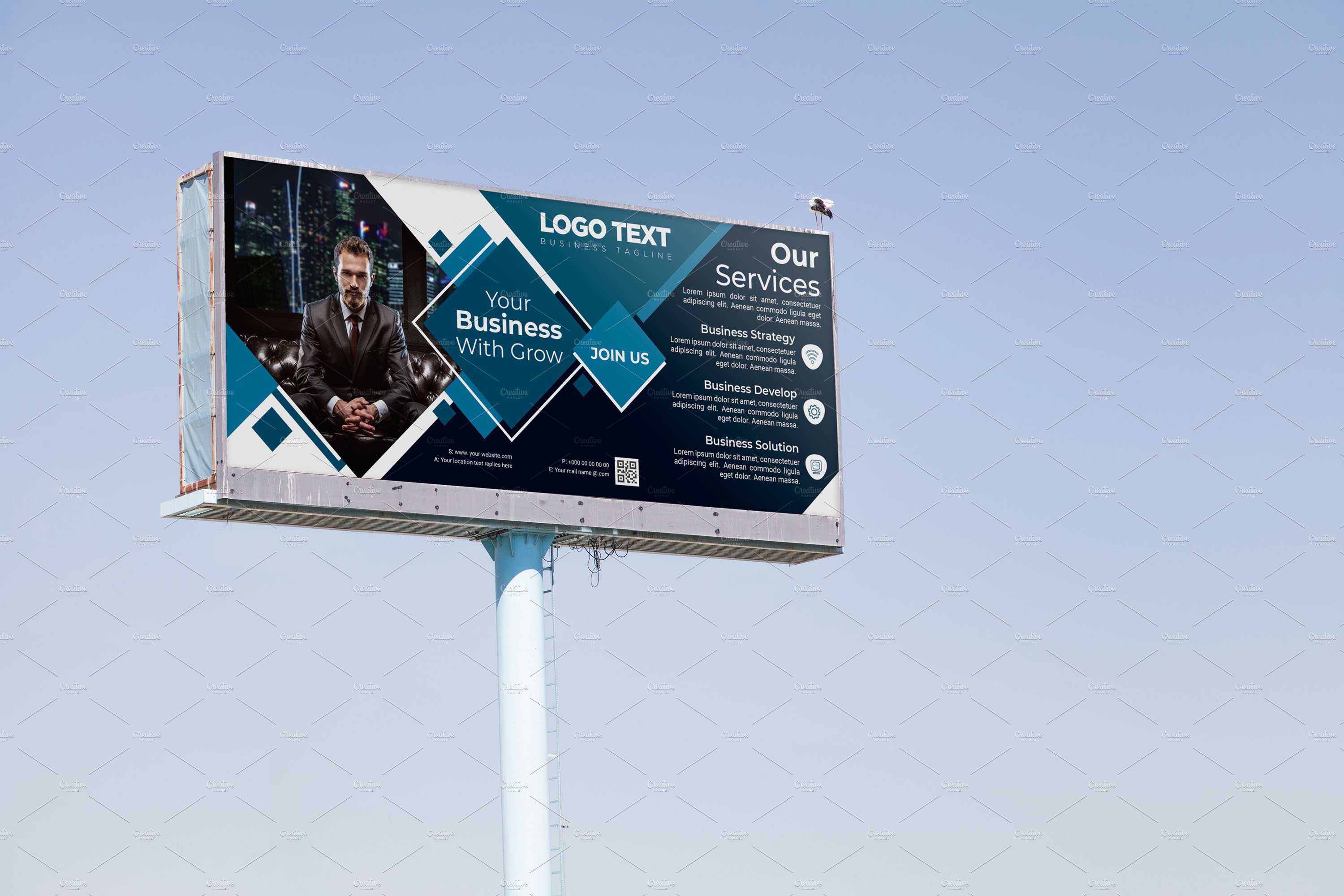 Corporate Billboard Template preview image.