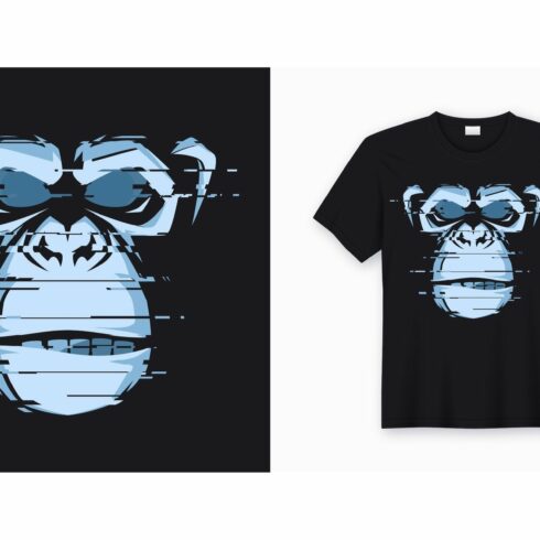 Vector t-shirt design with chimp cover image.