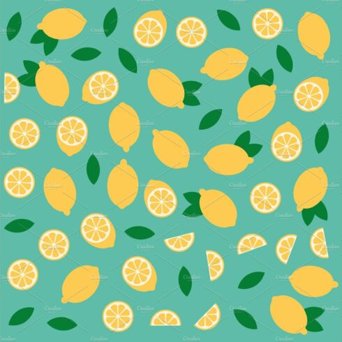 Lemon or lime citrus vector fun cover image.