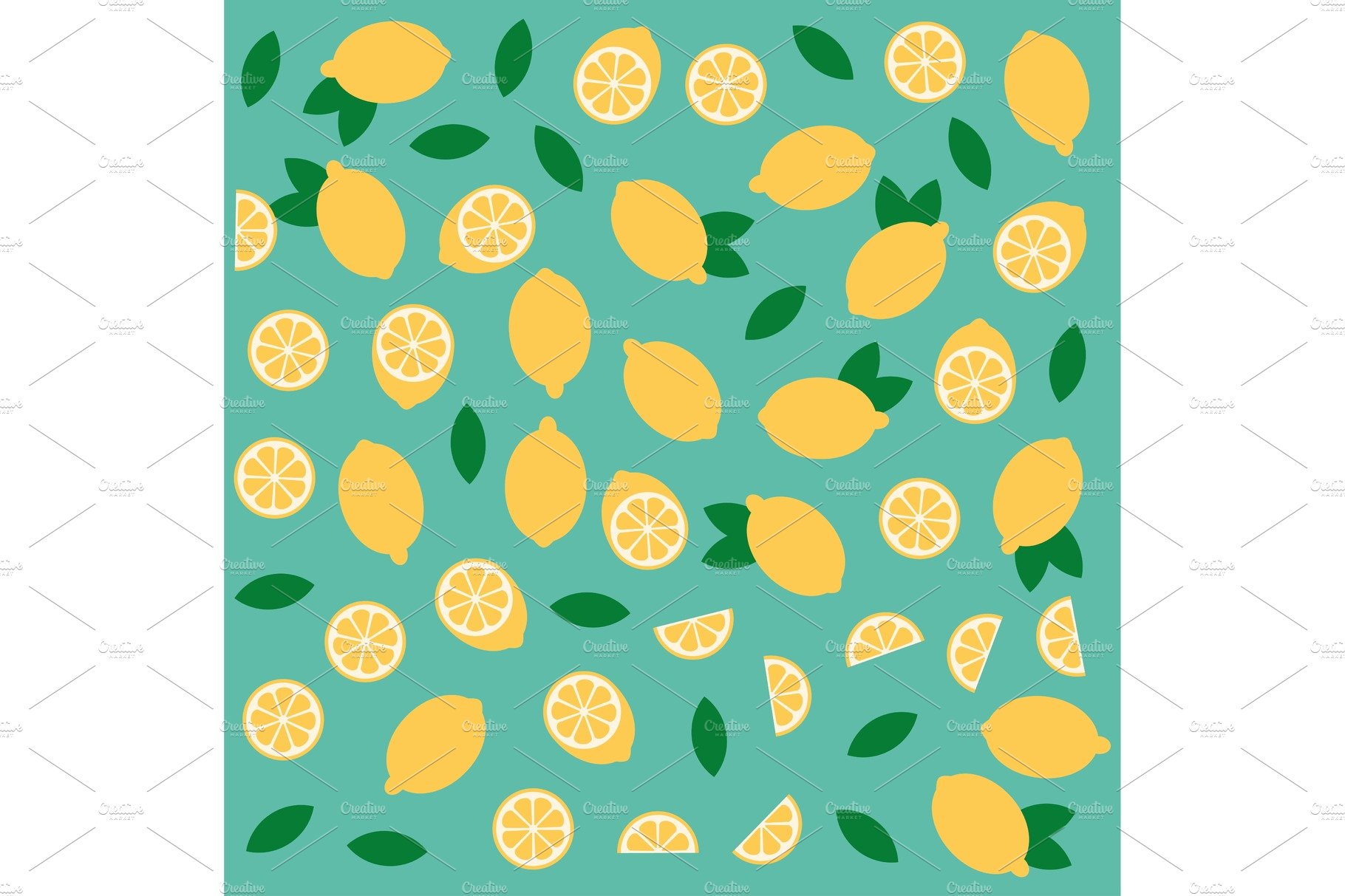 Lemon or lime citrus vector fun cover image.