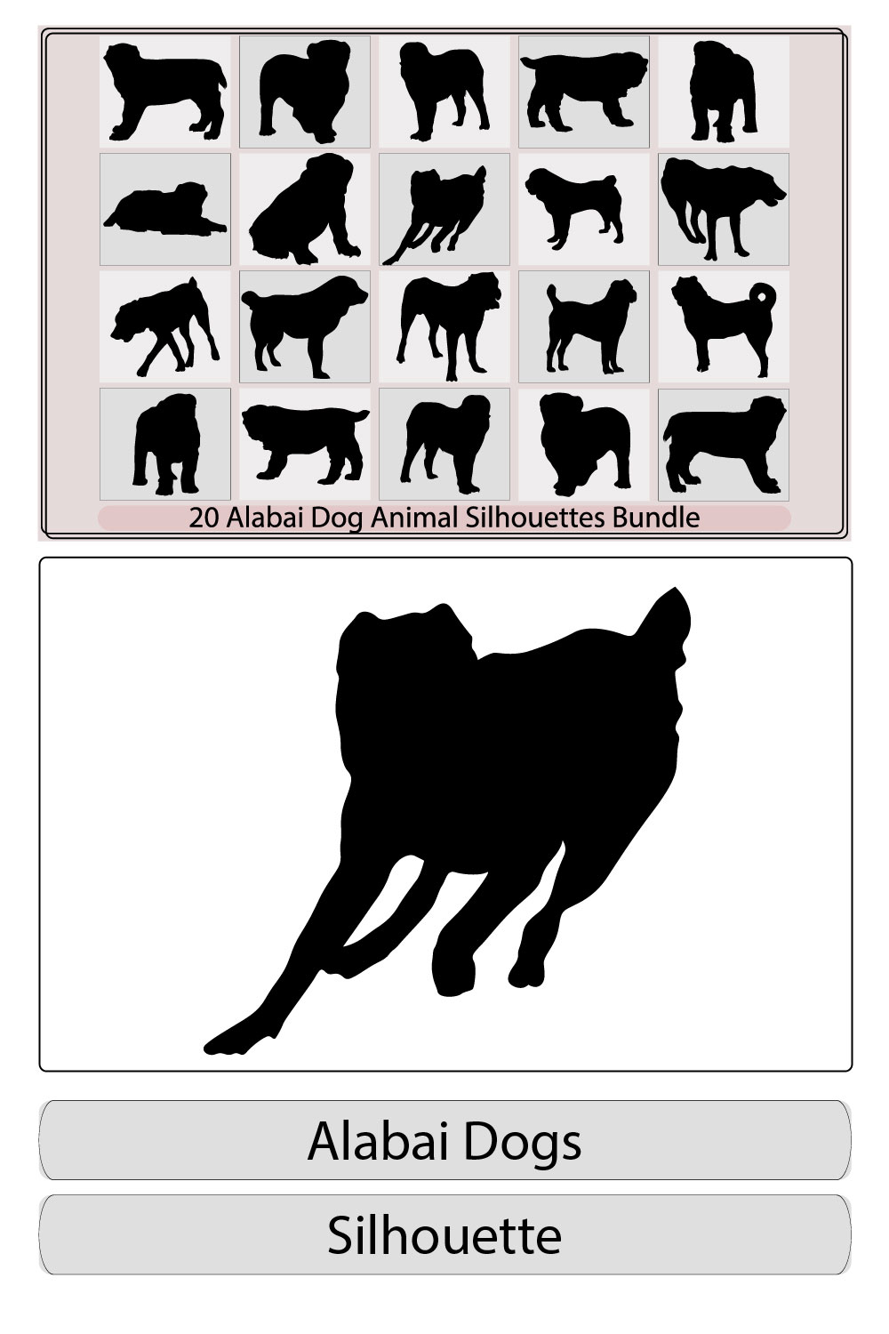 Black dog silhouette Running and jumping central asian shepherd dog puppy Alabai or aziat,Walking central asian shepherd dog puppy,Group of dogs various breed Black dog silhouette Running, standing, walking, jumping, sniffing dogs pinterest preview image.