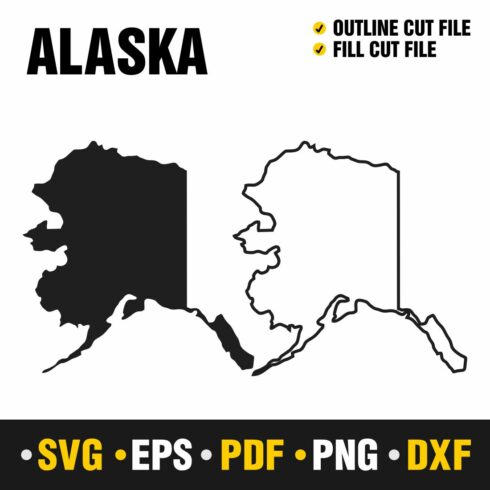 Alaska SVG, PNG, PDF, EPS & DXF cover image.