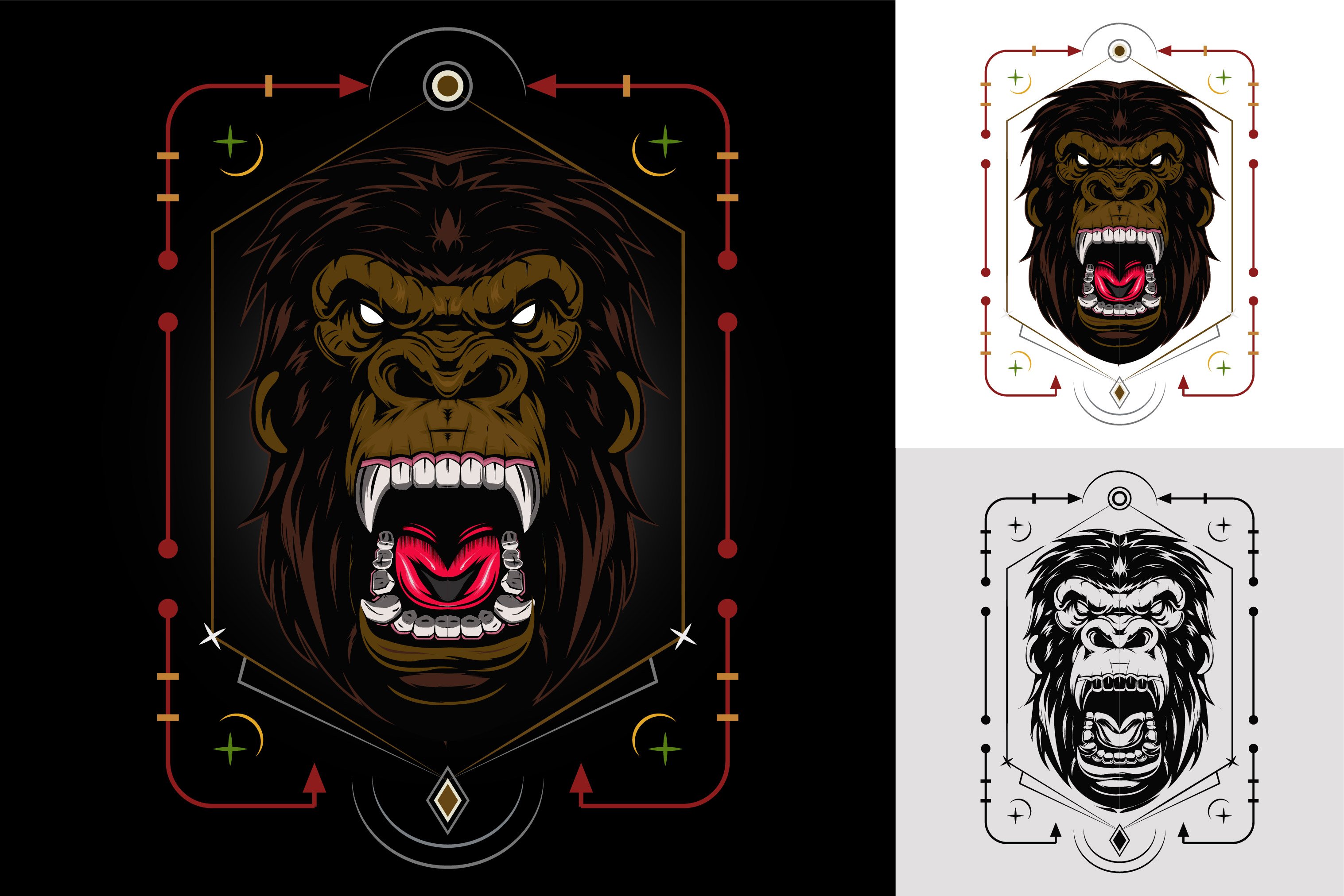 Illustration ferocious the gorilla cover image.