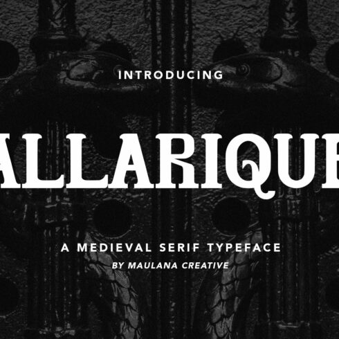 Allarique Medieval Serif Typeface cover image.
