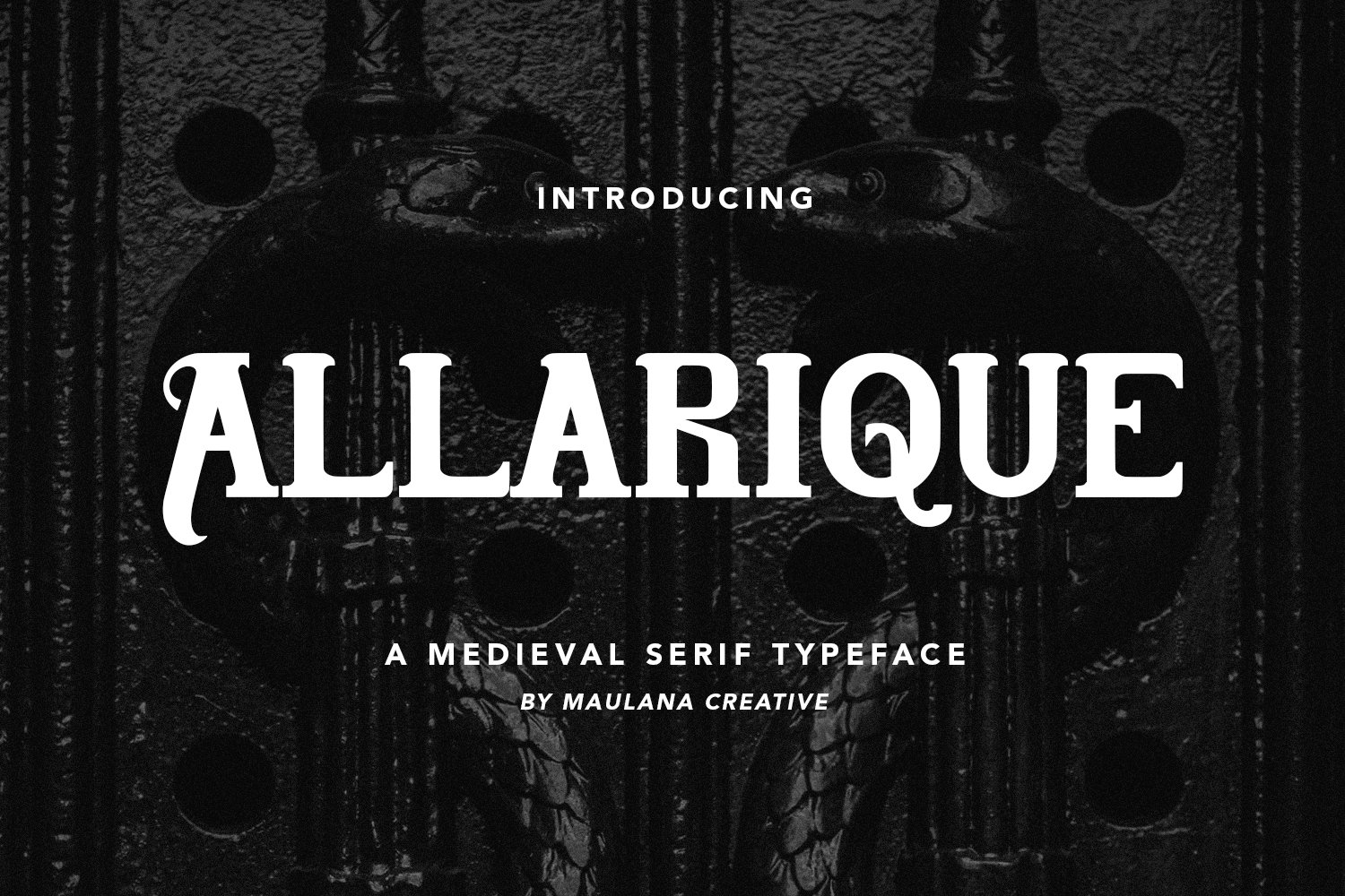 Allarique Medieval Serif Typeface cover image.