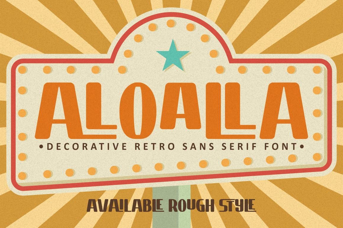 Aloalla - Decorative Retro Sans cover image.