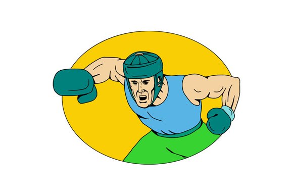 Amateur Boxer Knockout Punch Drawing cover image.