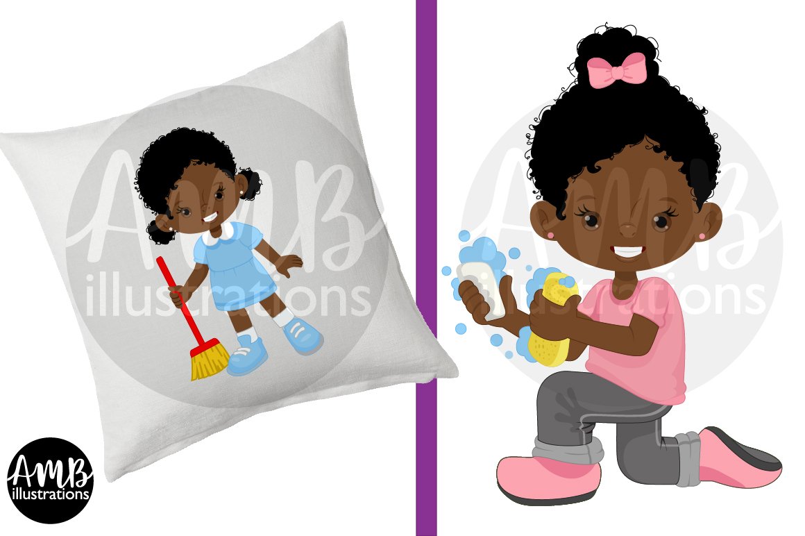 amb 2991 cleaning girls clipart previews 03 90