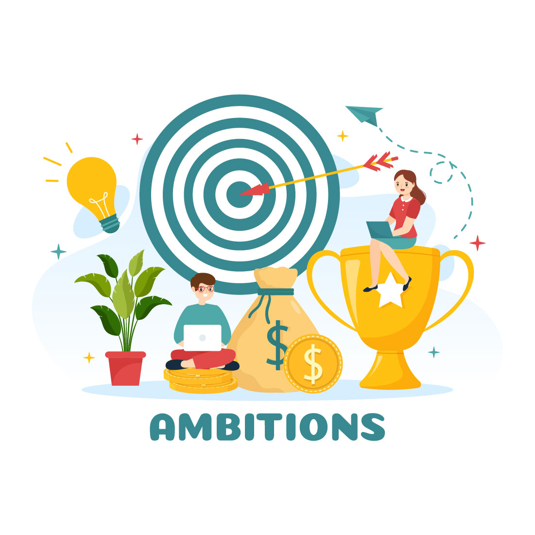 12 Ambition to Success Illustration preview image.