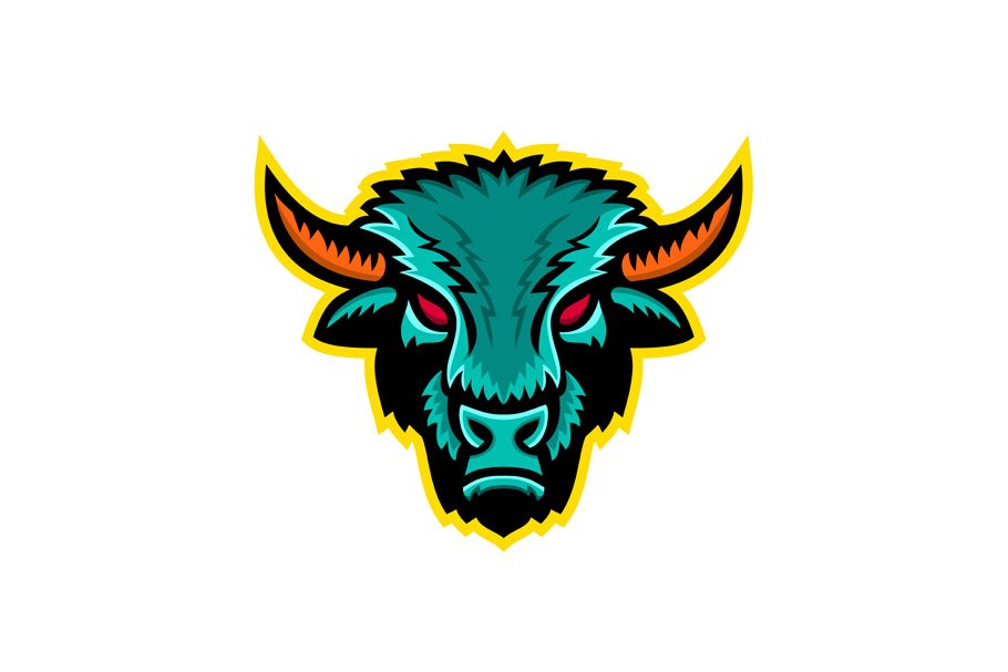 American Bison Head Sports Mascot cover image.