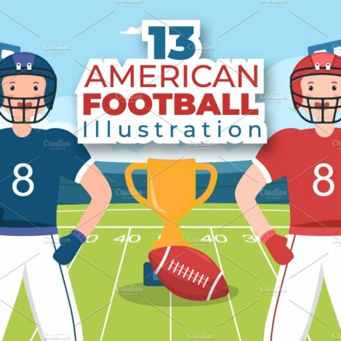 13 American Football Sports Design cover image.