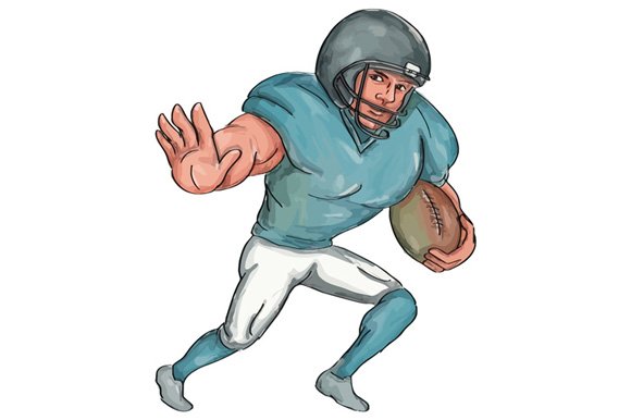 American Football Player Stiff Arm cover image.