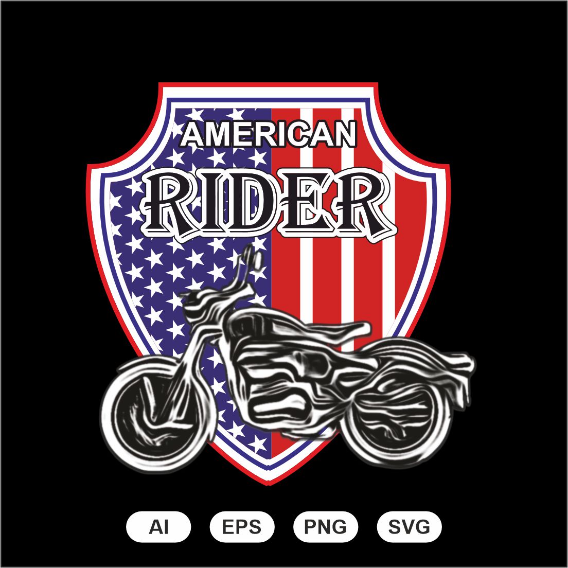 American flag and bike preview image.