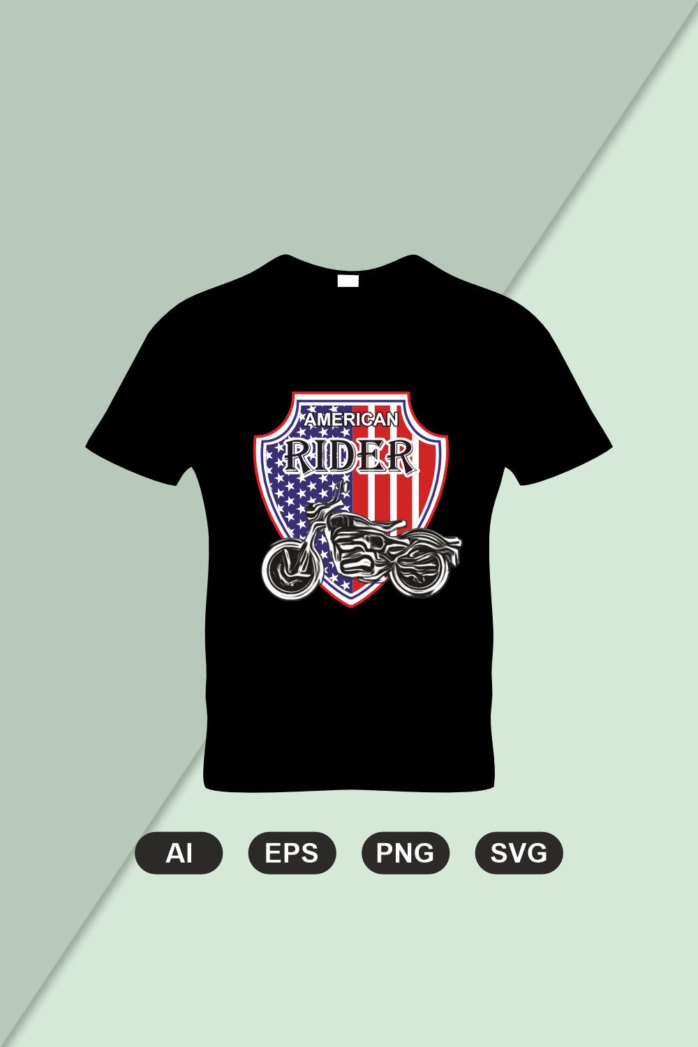 American flag and bike pinterest preview image.