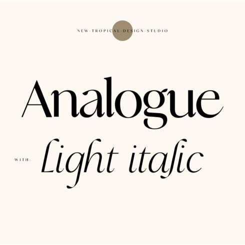 Analogue - Stylish Modern font cover image.