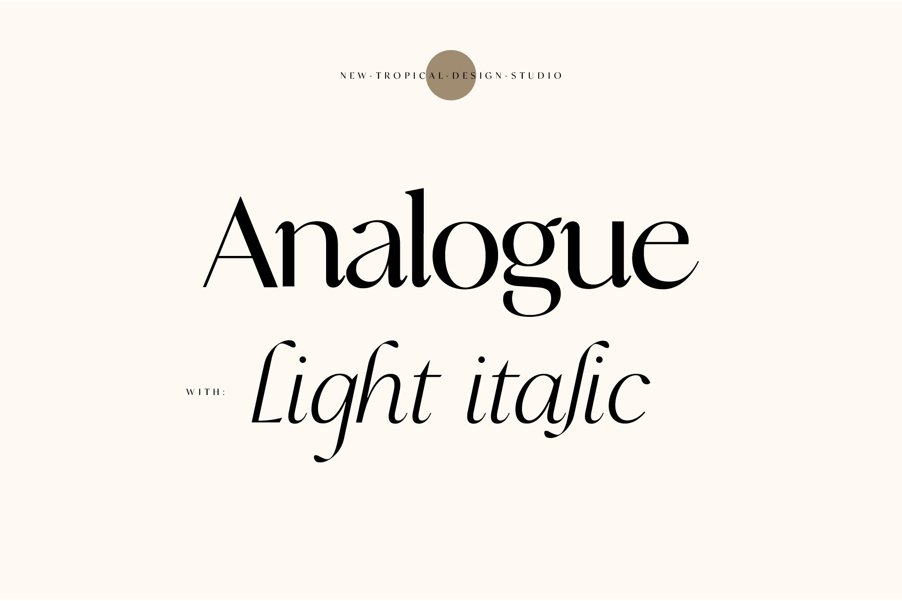 Analogue - Stylish Modern font cover image.