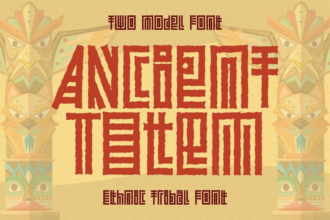 Ancient Totem - Ethnic Tribal Font cover image.