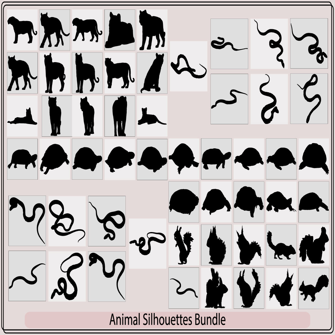 african silhouettes animals
