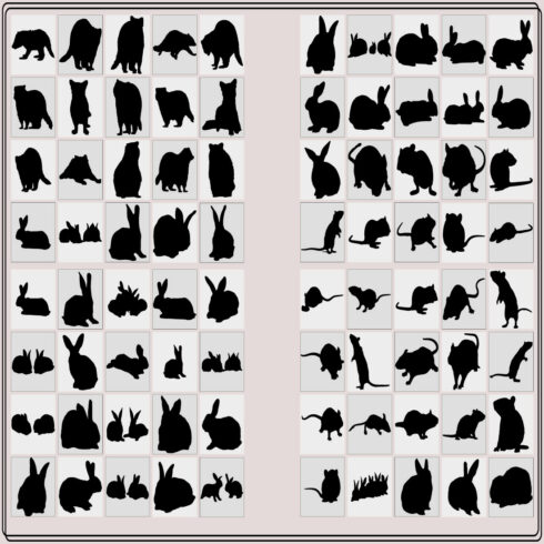 silhouettes of animals ,Animals,Zoo animals collection ,African animals silhouette cover image.