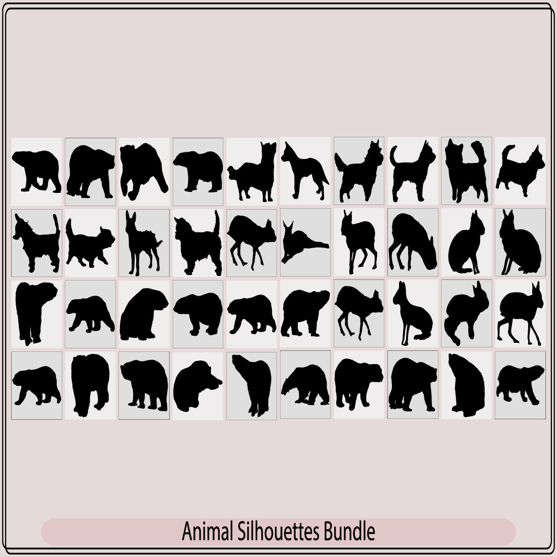 silhouettes of animals ,Animals,Zoo animals collection ,African animals silhouette cover image.