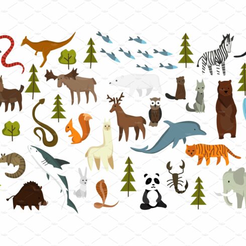 Collection of cute vector cover image.