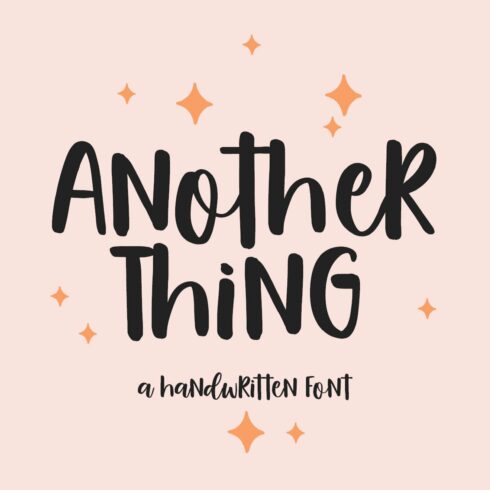 Another Thing handwritten font cover image.
