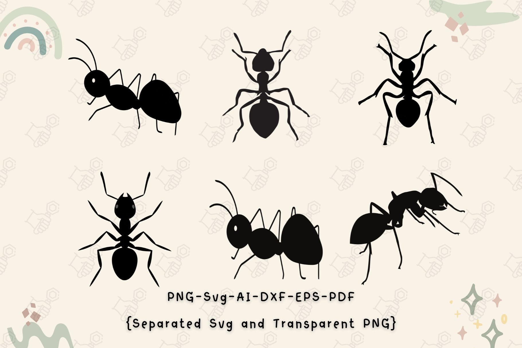Ant SVG, Black Ant, Ants SVG, Ant cover image.