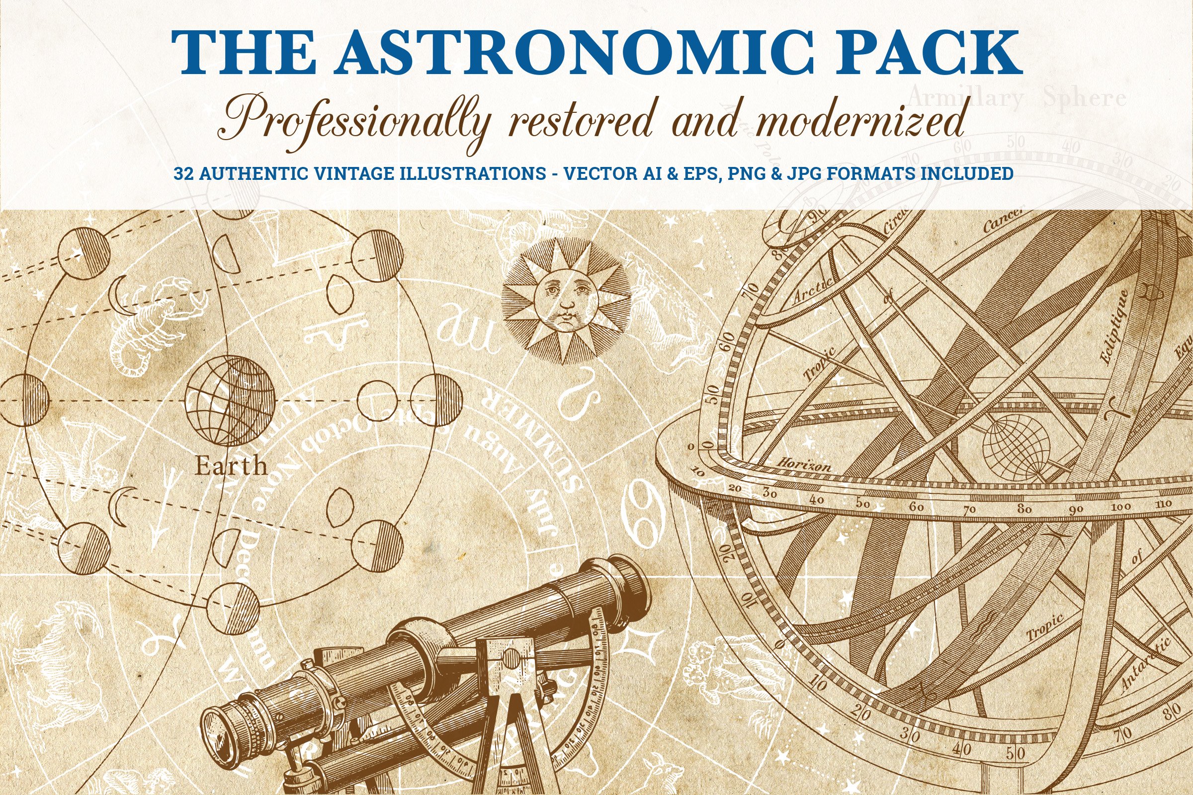 Big Astronomy Illustration Pack cover image.