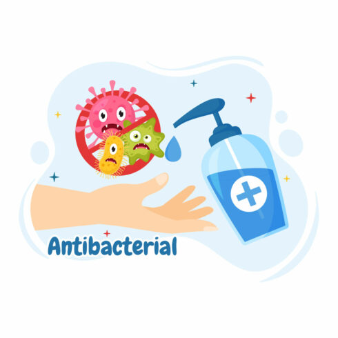 12 Antibacterial Vector Illustration cover image.