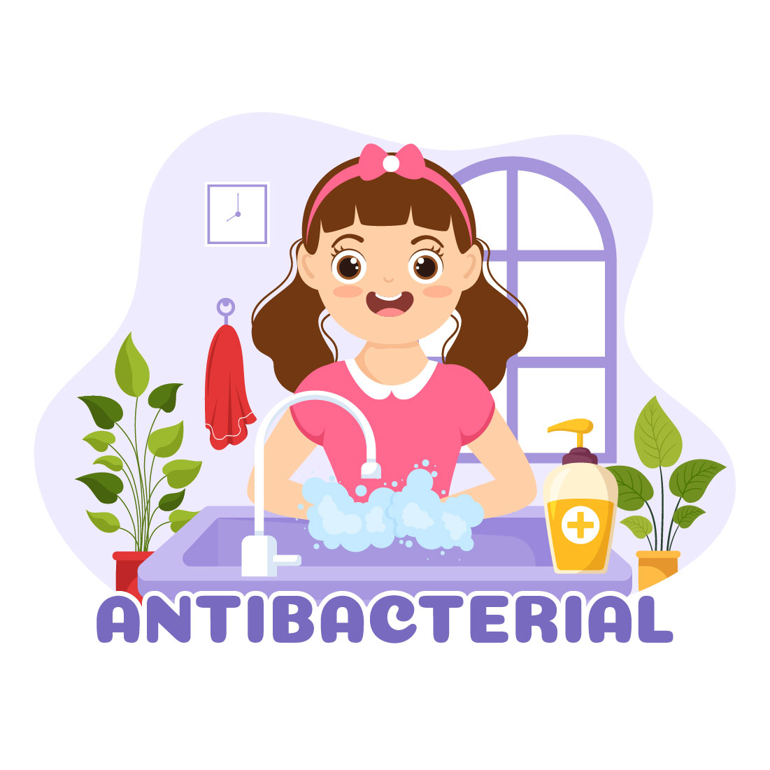 12 Antibacterial Vector Illustration preview image.