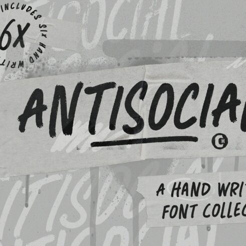 ANTISOCIAL Font Collection cover image.
