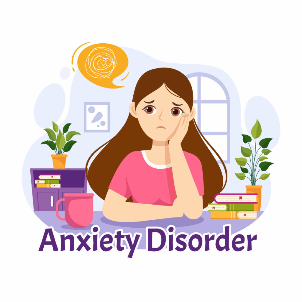 10 Anxiety Disorder Illustration - MasterBundles