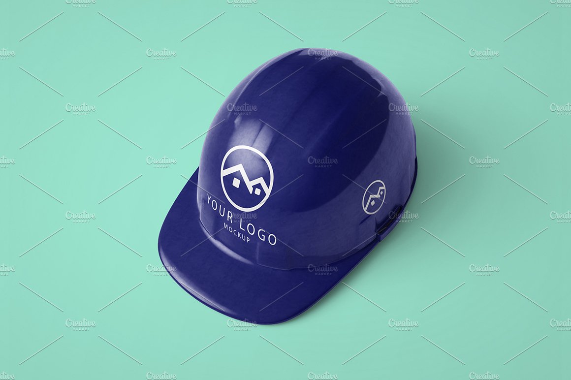 Construction Helmet Hat Mockup cover image.