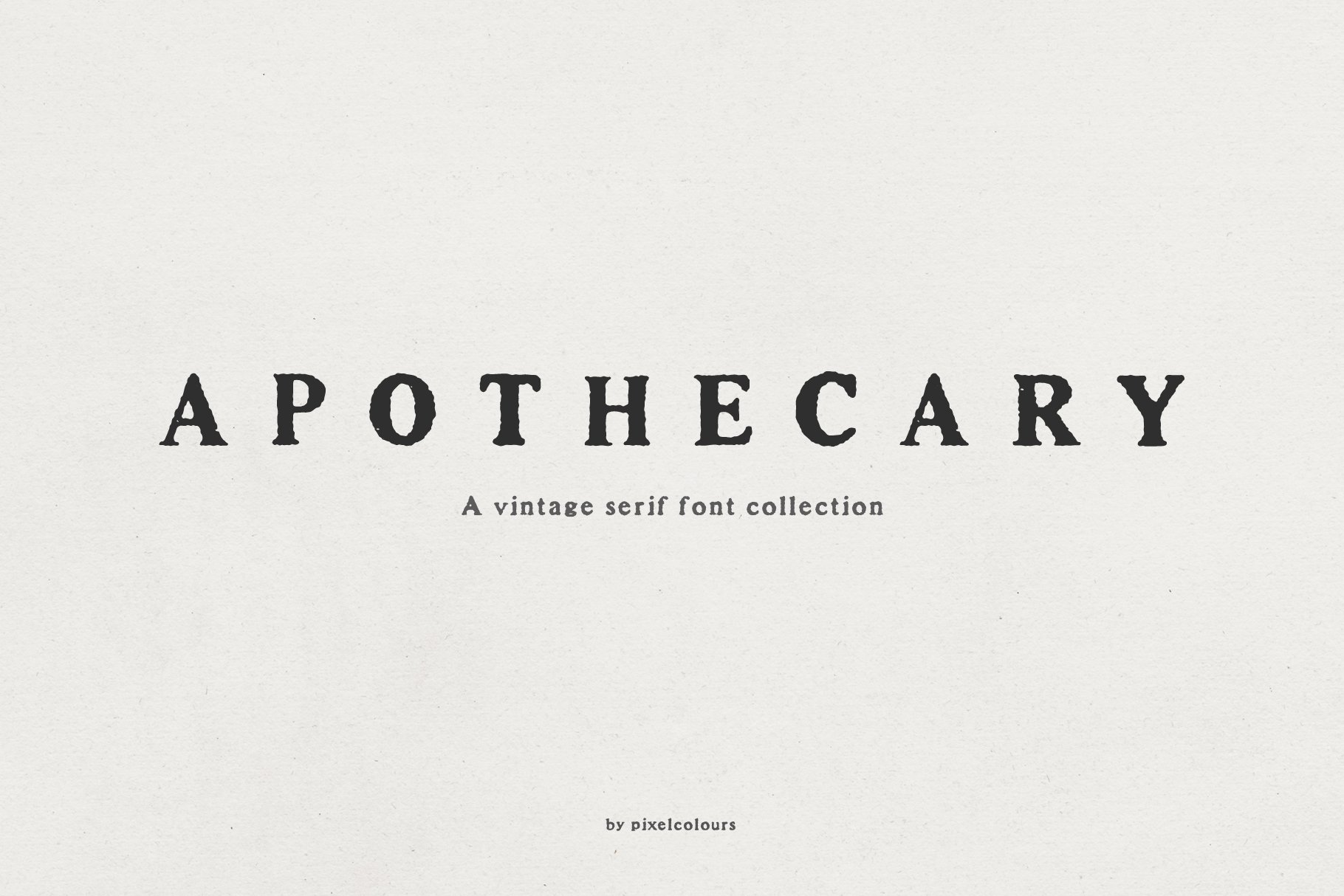 Apothecary Serif Font Collection cover image.