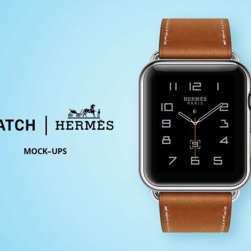 Apple Watch Hermes Mock-up cover image.