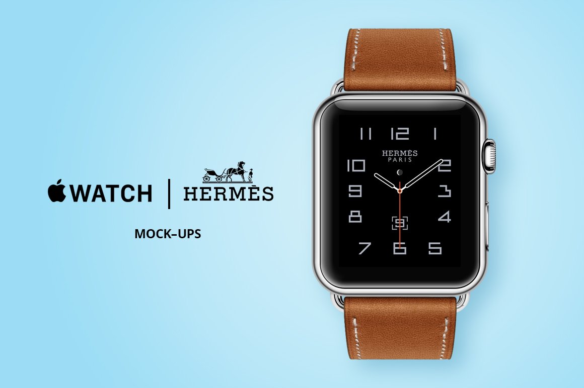 Apple Watch Hermes Mock-up cover image.