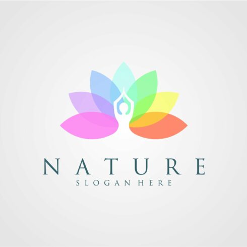 Colorful Yoga Lotus Logo Vector cover image.