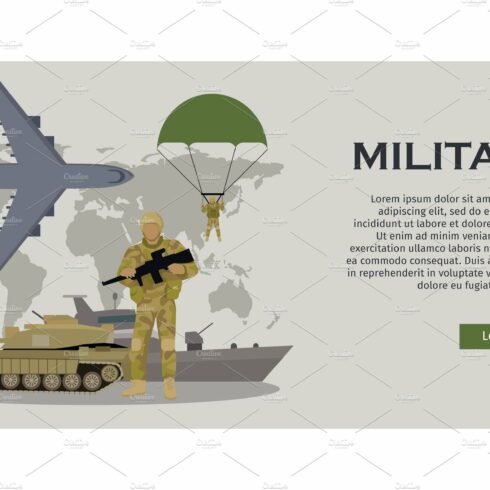 Armed Forces Vector Concept in Flat cover image.