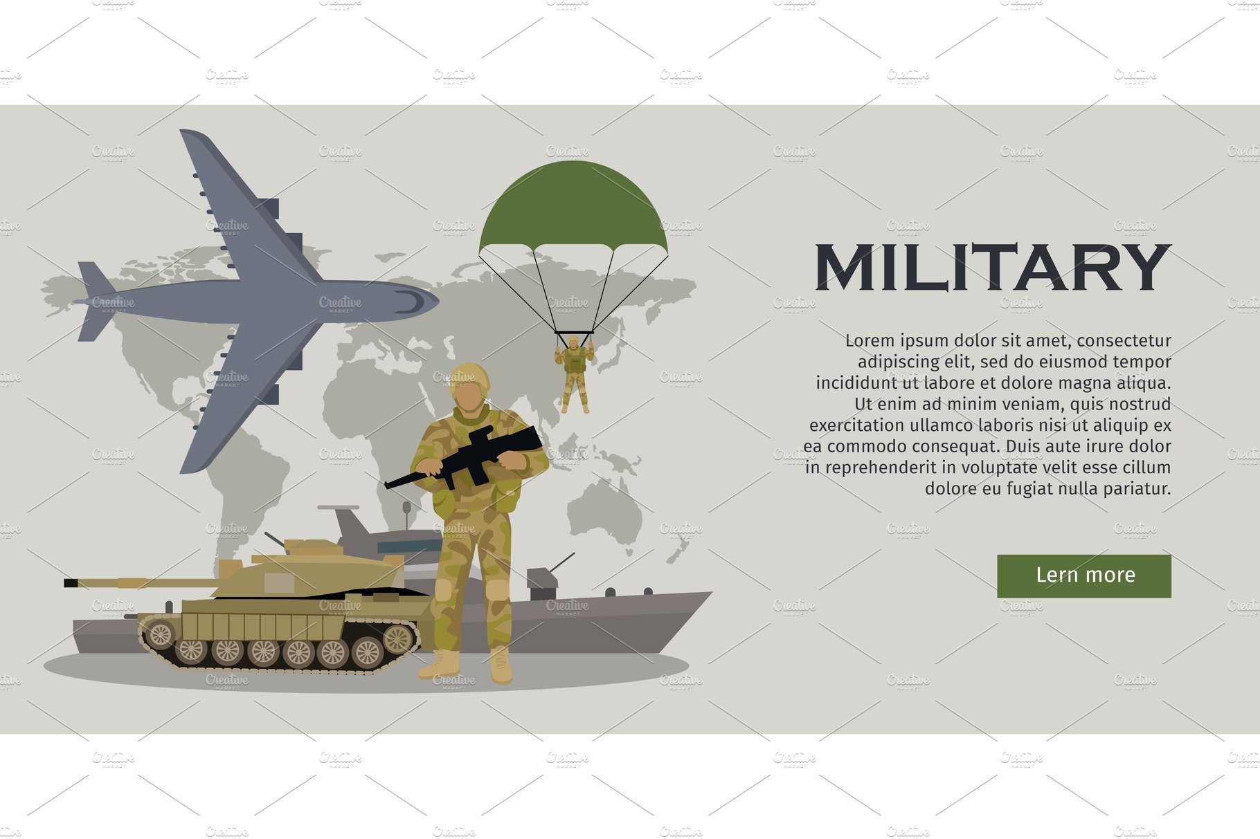 Armed Forces Vector Concept in Flat cover image.