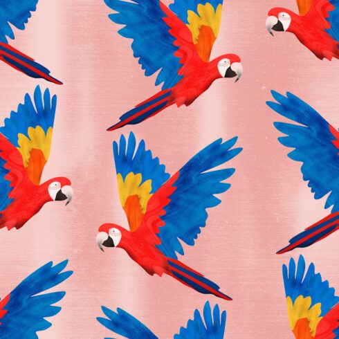 Scarlet macaws pink cover image.