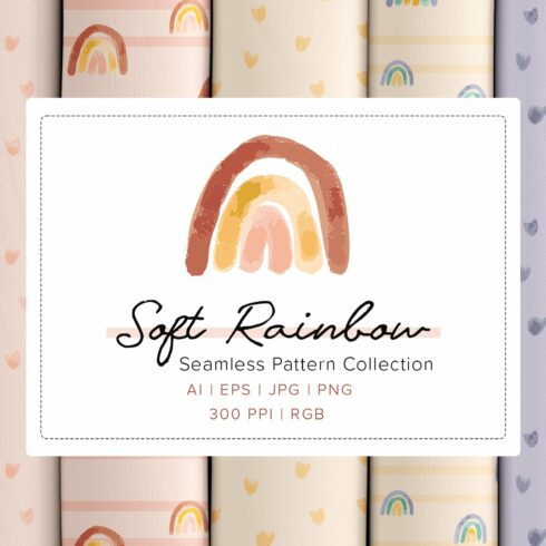 Soft Rainbows - Cliparts & Patterns cover image.