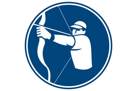 Archer Bow Arrow Circle Icon cover image.