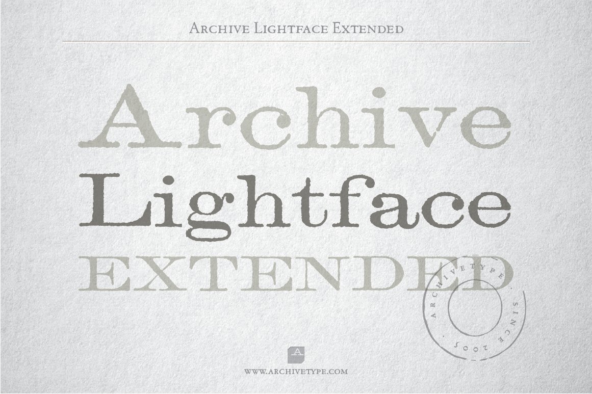 Archive Lightface Extended cover image.